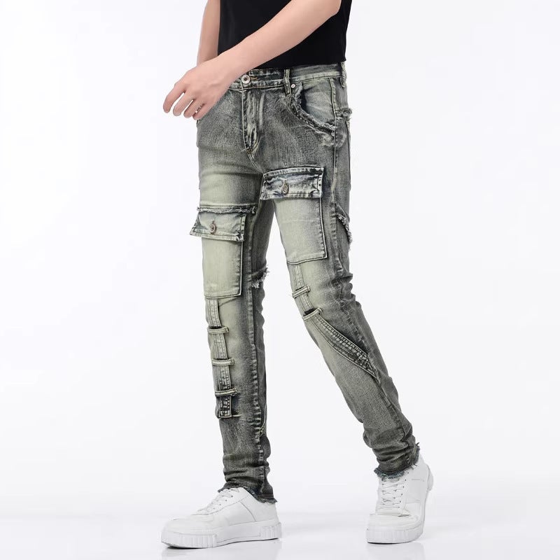 Unisex Classic Denim Jeans Loose Fit Daily Outdoor Wear - Image 5