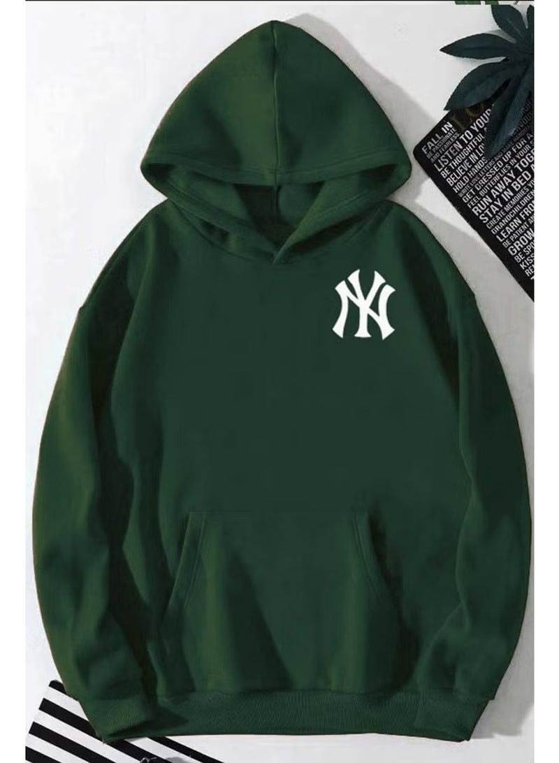 New York Yankees Front Back Ny Printed Hooded Sweatshirt - Image 3