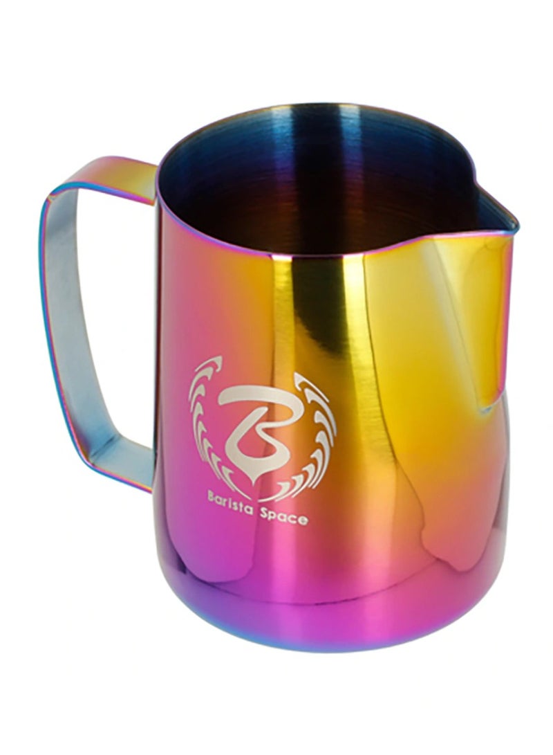 بريستا سبيس إبريق حليب من الفولاذ المقاوم للصدأ - سعة 600 مل ، إبريق حليب مثالي لفن اللاتيه ، سهولة الرغوة والصب ، اللون - قوس قزح. - Image 2