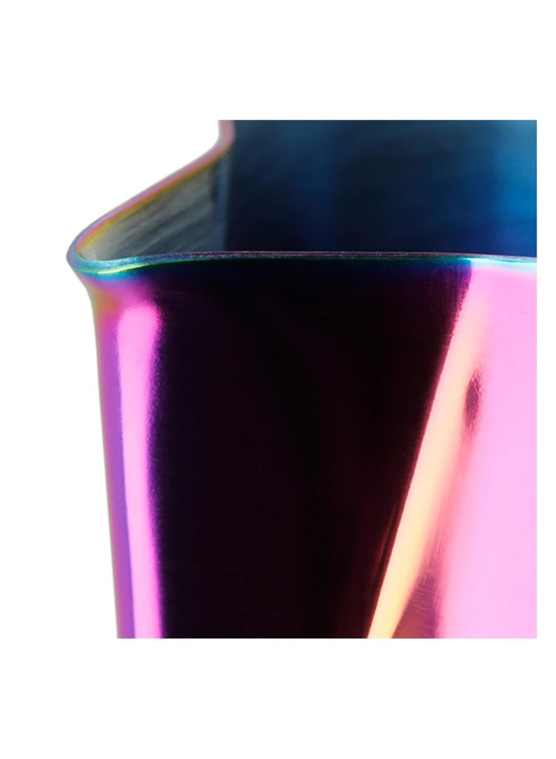 بريستا سبيس إبريق حليب من الفولاذ المقاوم للصدأ - سعة 600 مل ، إبريق حليب مثالي لفن اللاتيه ، سهولة الرغوة والصب ، اللون - قوس قزح. - Image 3