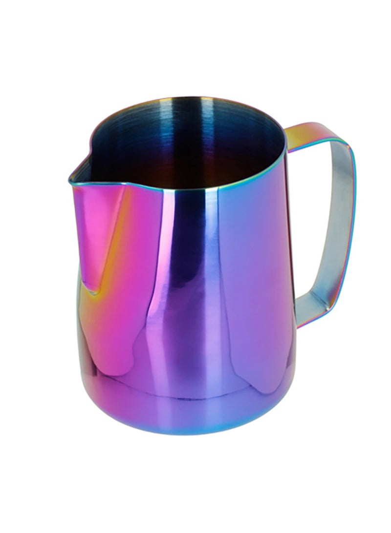 بريستا سبيس إبريق حليب من الفولاذ المقاوم للصدأ - سعة 600 مل ، إبريق حليب مثالي لفن اللاتيه ، سهولة الرغوة والصب ، اللون - قوس قزح. - Image 4