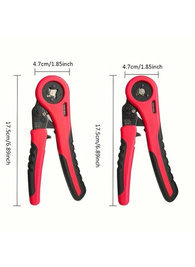 Heavy Duty Self Adjusting Ratchet Crimping Tool Set 6 6A Ergonomic Rubber Handles - Image 3