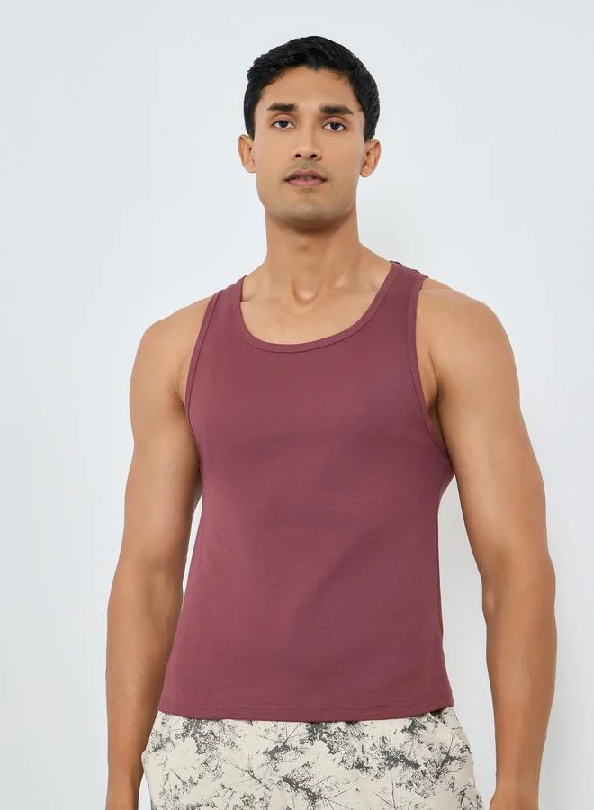 Styli  Pack of 2 - Men Cotton Ribbed Vest for Men | Best Price UAE