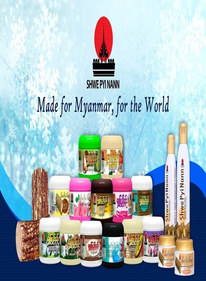 Hani Po Shwe Pyi Nann Natural Whitening Thanakha Paste With Vitamin C E And B3 Cream 80G -Myanmar ProductCleaning face wash for women | face wash for girls | facewash for men | face cream for women - Imported face cream | face wash for girls - Image 4