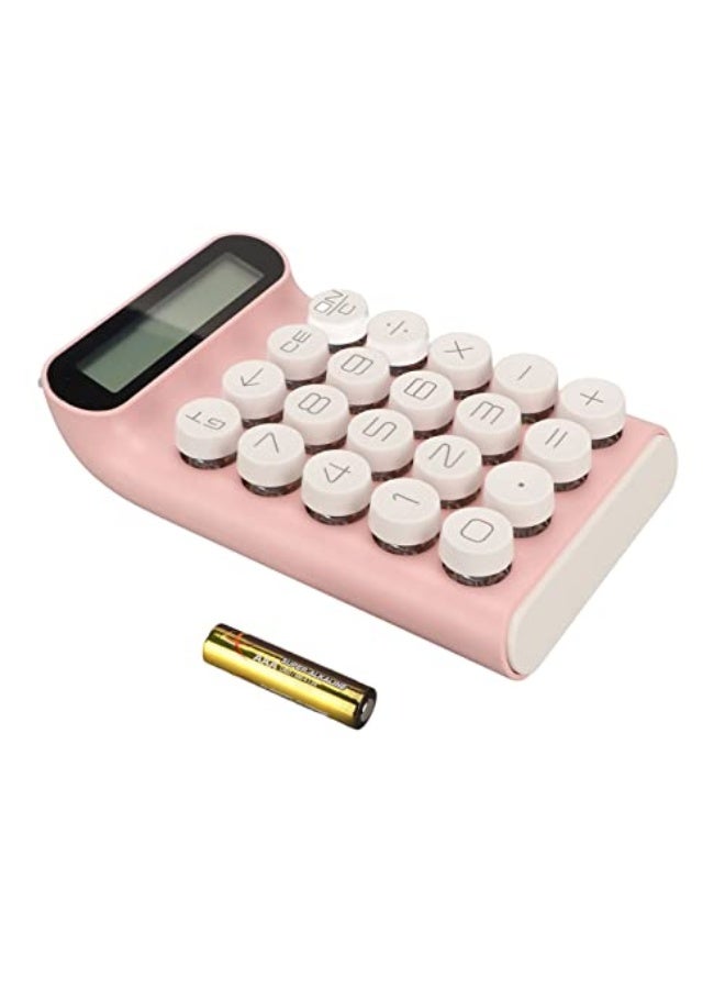 Generic Generic Calculator, Blue Switch 20 Keys Detachable Retro Mechanical Calculator 10 Digit LCD Display for Business (Pink) - Image 3