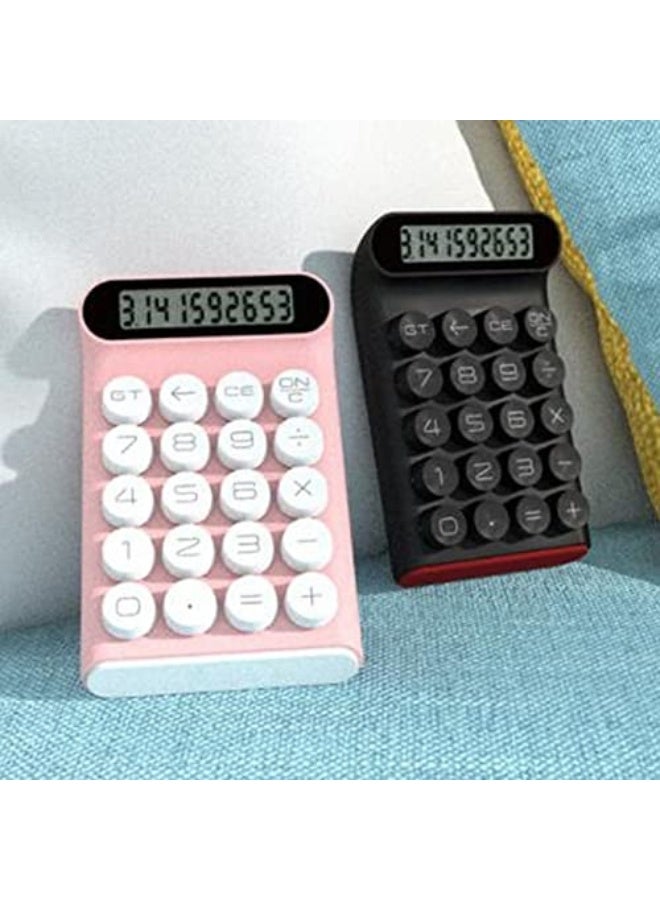 Generic Generic Calculator, Blue Switch 20 Keys Detachable Retro Mechanical Calculator 10 Digit LCD Display for Business (Pink) - Image 5