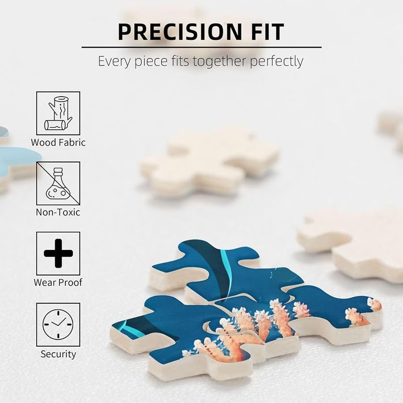 Phayah 1000 Piece Whales Under The Sea Jigsaw Puzzle For Adults Home Decor 29 5 X 19 7 Inches - Image 5