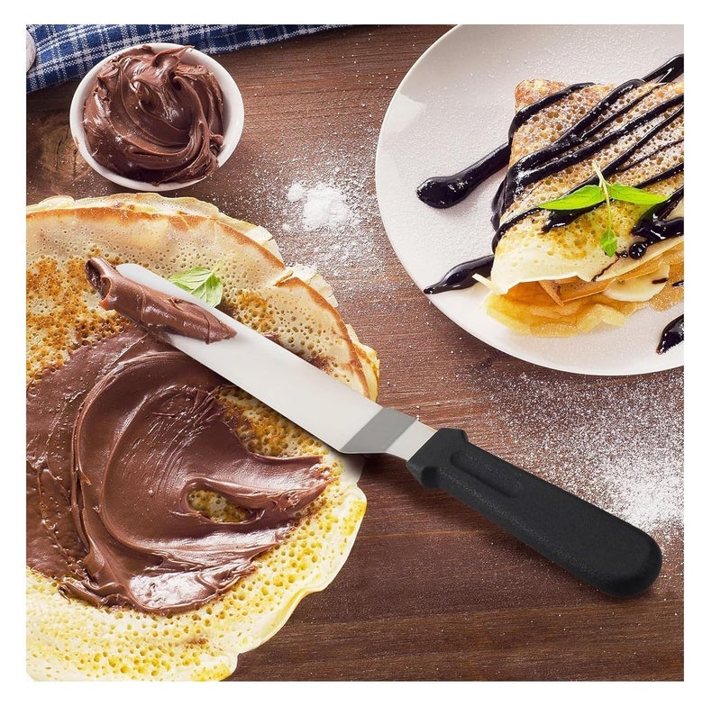 HPK Icing Spatula Perfect Palette Knife for Baking or Frosting 3Pack Stainless Steel Cake Server Silver Pack of 3 - Image 3