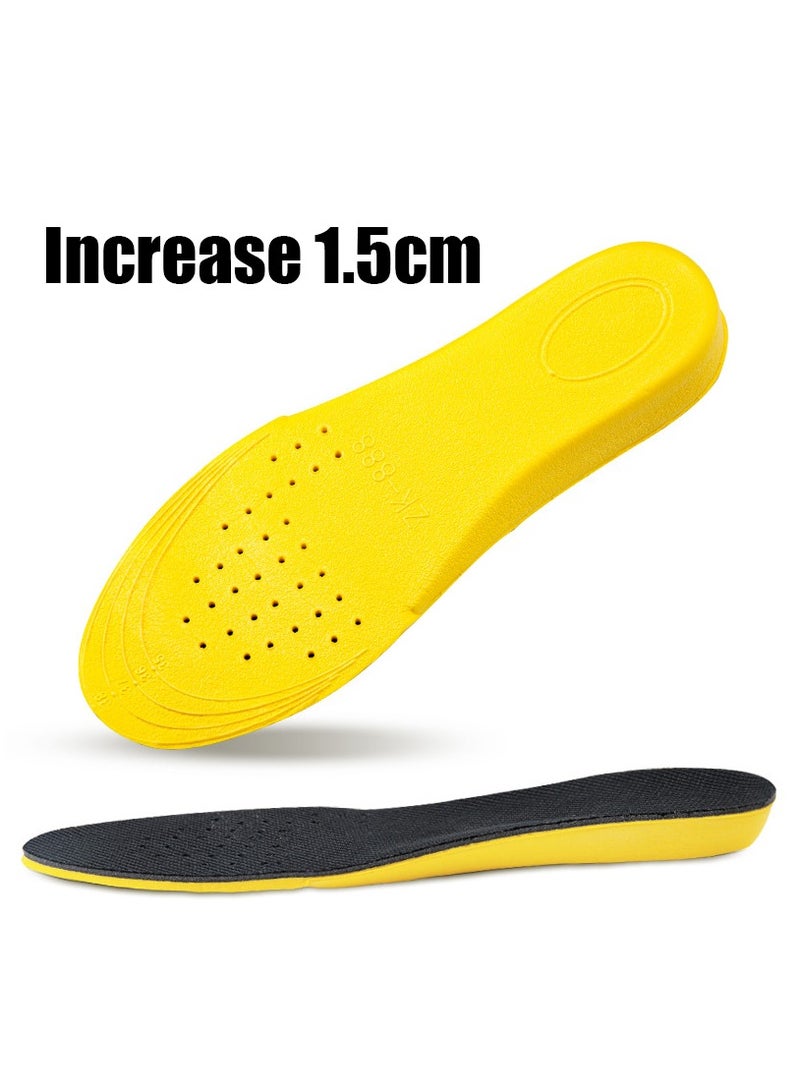 NIBEMINENT 1pair Height Increase Insoles For Women Men Invisible Boost 1.5-3.5cm/5.91-13.78'' Breathable Orthopedic Elevator EVA Insoles Shock Absorption Pads - Image 1