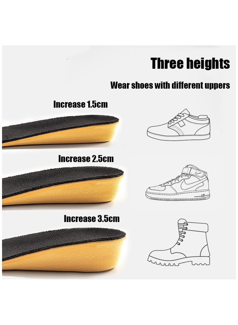 NIBEMINENT 1pair Height Increase Insoles For Women Men Invisible Boost 1.5-3.5cm/5.91-13.78'' Breathable Orthopedic Elevator EVA Insoles Shock Absorption Pads - Image 2