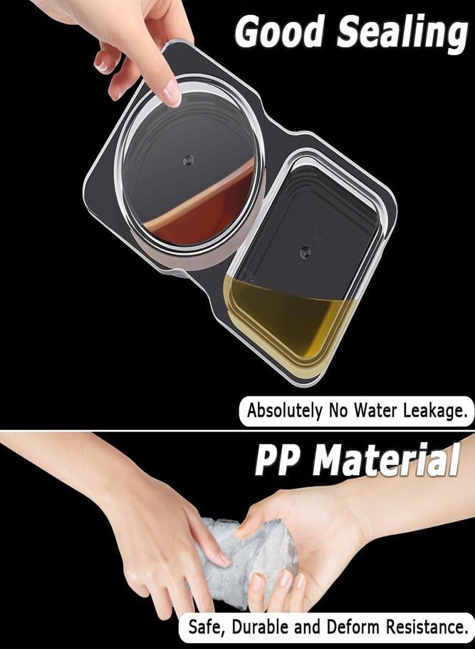 BELLSBERRY 20 قطعة حاويات طعام مزدوجة المقصورة مع أغطية آمنة - Image 2