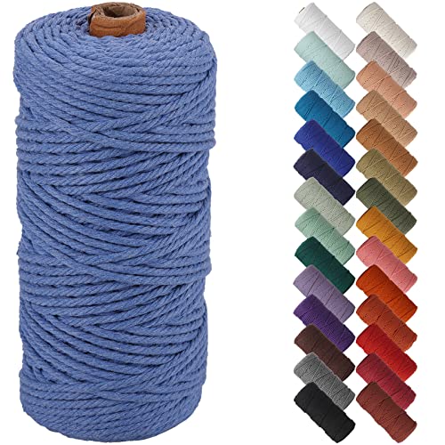 NOANTA Ocean Macrame Cord 3mm x 109yards Colored Macrame Rope Cotton Rope Macrame Yarn Colorful Cotton Craft Cord for Wall Hanging Plant Hangers Crafts Knitting - Image 1