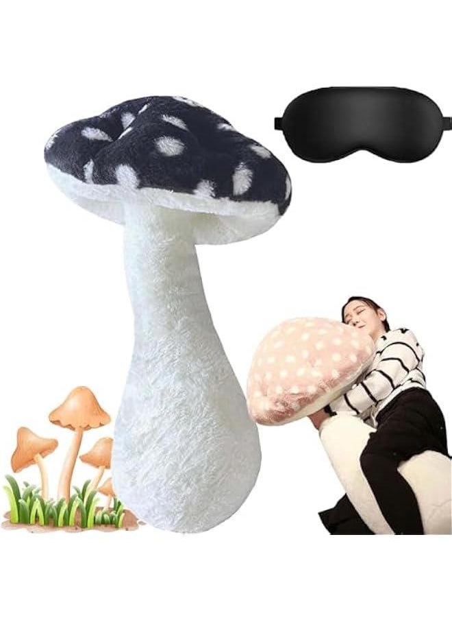 Mushroom Body Pillow, Mushroom Shaped Stuffed Long Pillow - Mushroom Plush Body Pillow - Birthday Gifts Choice Car Sofa Home Decoration (Black,Medium)  - Image 1