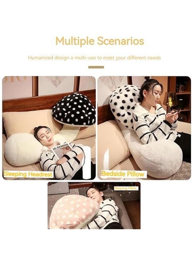 Mushroom Body Pillow, Mushroom Shaped Stuffed Long Pillow - Mushroom Plush Body Pillow - Birthday Gifts Choice Car Sofa Home Decoration (Black,Medium)  - Image 3