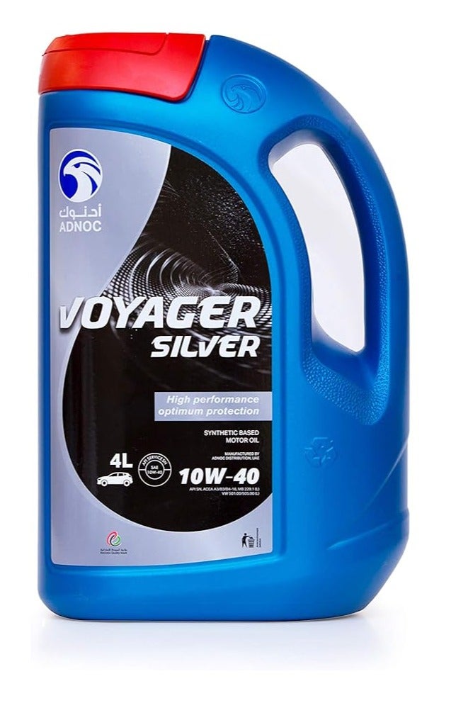 ADNOC 57815 VOYAGER SILVER 10W/40 SN ENGINE OIL 4LTR - Image 1