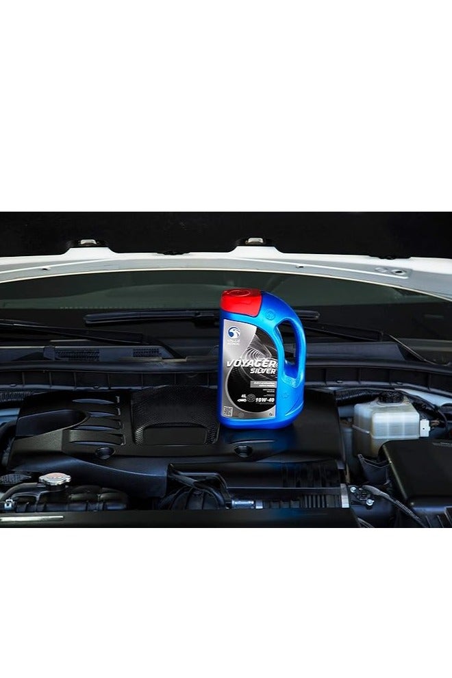 ADNOC 57815 VOYAGER SILVER 10W/40 SN ENGINE OIL 4LTR - Image 2