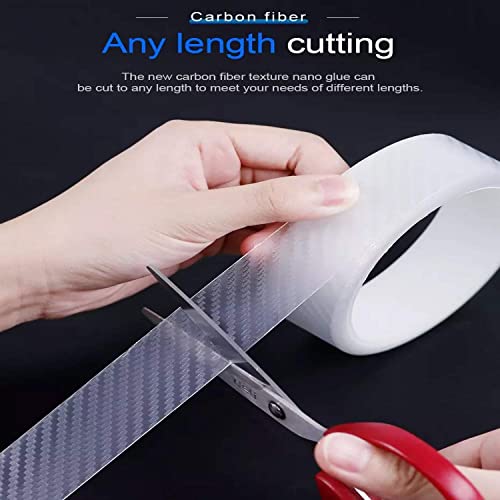 Aksmit Anti-Scratch Anti-Collision Adhesive Car Door Edge Guard Protector Strip Scuff Plate Protectors Carbon Clear Tape 5 cm Width x 5 Meter Length Compatible with Bolero Neo - Image 4