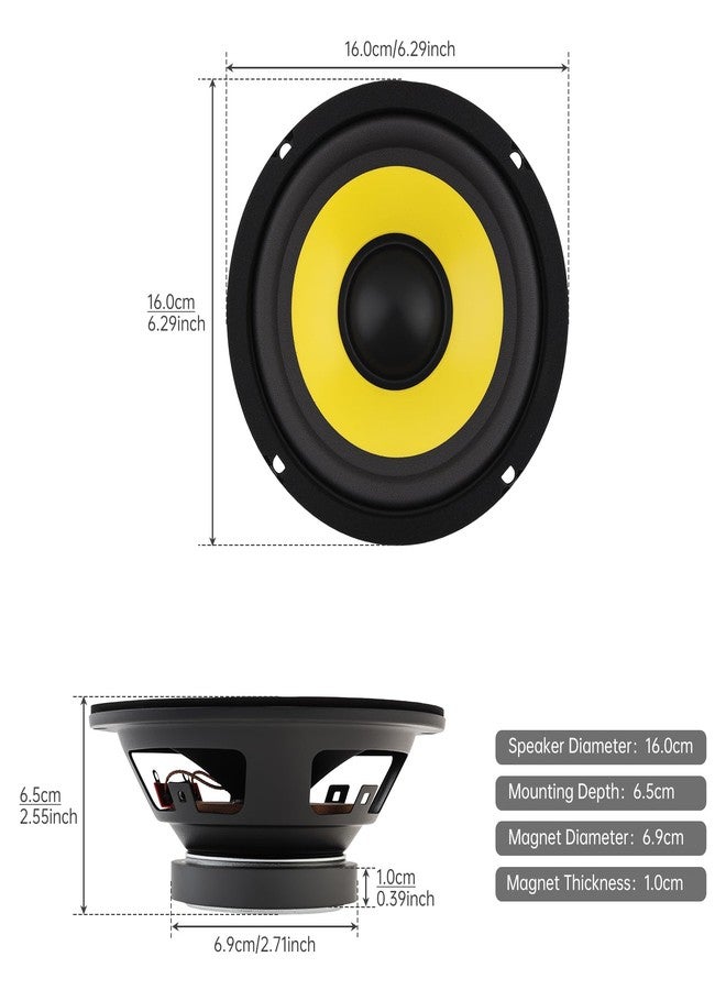 DriSentri 6 Inch Bass Loudspeaker Woofer Speaker, Car Speakers Wide Frequency Response Car Audio Stereo Speaker for Car Audio/Home Theaters - Image 2