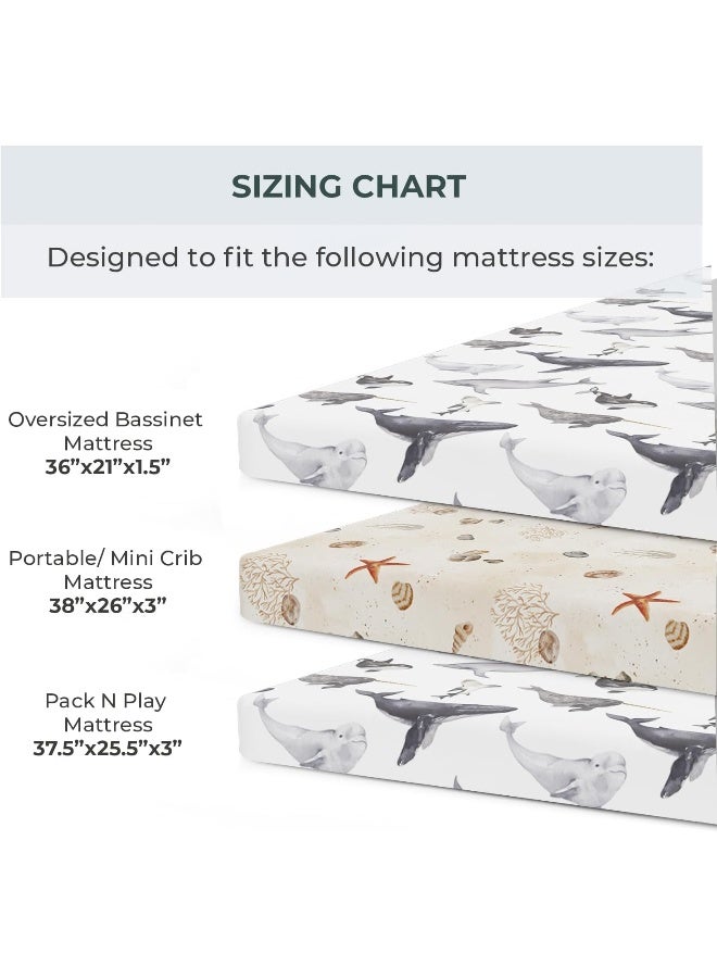 Pobibaby Pobibaby - 2 Pack Premium Pack N Play Sheets Fitted for Standard Pack and Plays and Mini Cribs - Ultra-Soft Jersey - Image 3