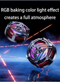 Beauenty AL02 Mobile Phone Radiator, RGB Phone Cooling Fan Portable Lightweight Mobile Phone Cooling Fan, Phone Radiator with Temperature Display for Mobile Gaming,Tiktok Live Streaming  - Image 3