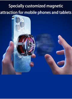 Beauenty AL02 Mobile Phone Radiator, RGB Phone Cooling Fan Portable Lightweight Mobile Phone Cooling Fan, Phone Radiator with Temperature Display for Mobile Gaming,Tiktok Live Streaming  - Image 4