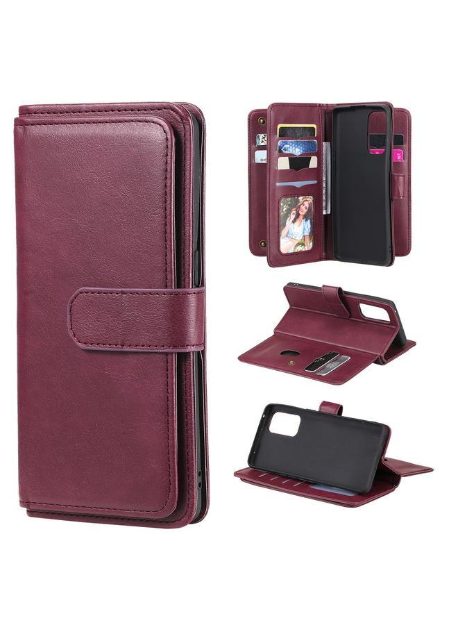 S-TOP Case For OPPO Reno5 Pro 5G Multifunctional Magnetic Copper Buckle Horizontal Flip Solid Color Leather Case with 10 Card Slots & Wallet & Holder & Photo Frame - Image 1