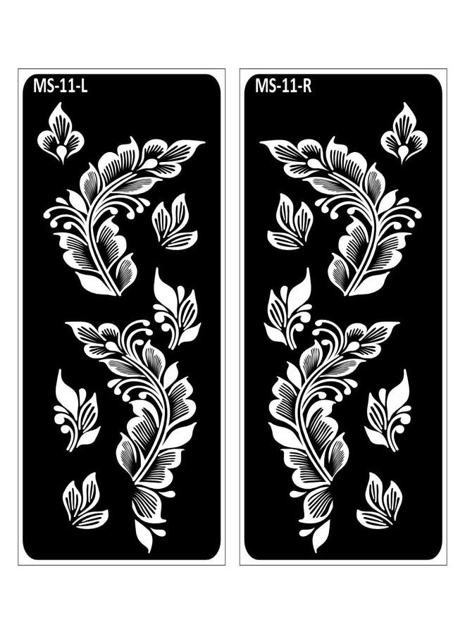 VANVATI Beautiful Henna Festival Ready Mehndi Stencil Sticker One Set For Both Hand | Easy To Apply Stencil Mehndi Sticker Perfect For Weddings, Parties And any Occasion - Image 1