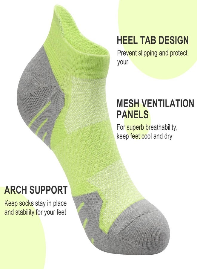 PAPLUS 6 Pairs Ankle Compression Socks for Women, Cushioned Running Socks with Arch Support, Low Cut, Targeted Compression - Image 4