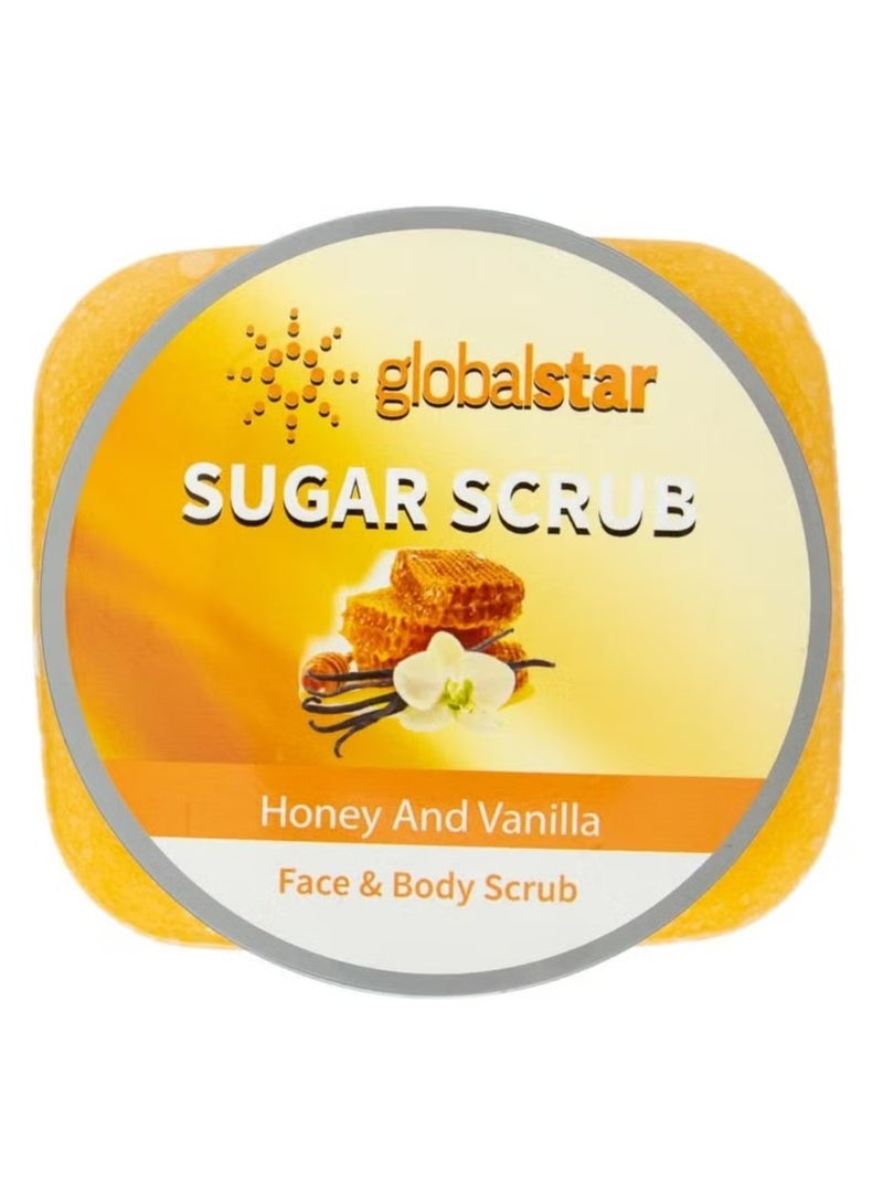 جلوبال ستار صنفرة السكر للوجة والجسم بالعسل والفانيلا 600 جرام - Image 2