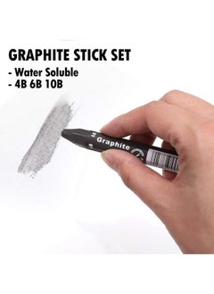 Graphite Stick Set Water Soluble 4B 6B 10B Art Drawing Supplies For Sketch & Shading Pencils Artist Sketching 3 Pcs - pzsku/Z992492AA3D27A49DC711Z/45/_/1720618392/9a8a4955-e930-41e7-a7f5-0b385d69ad03