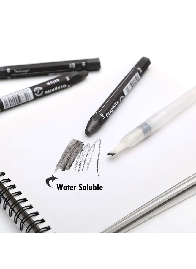 dainayw - Graphite Stick Set Water Soluble 4B 6B 10B Art Drawing Supplies For Sketch & Shading Pencils Artist Sketching 3 Pcs - Image 1