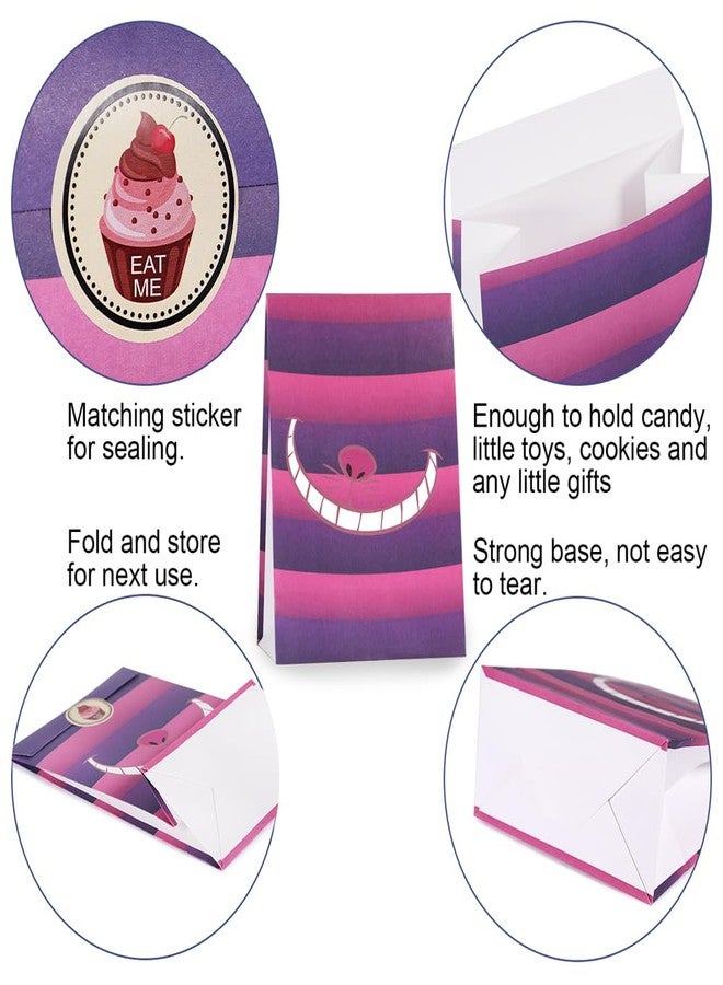 Tvorvik Alice in Wonderland Party Gift Bags, 24 Pack Alice in Wonderland Party Favor Bags with Stickers, Alice in Wonderland Party Bag, Alice Party Supplies for Alice in Wonderland Party Decorations - Image 5