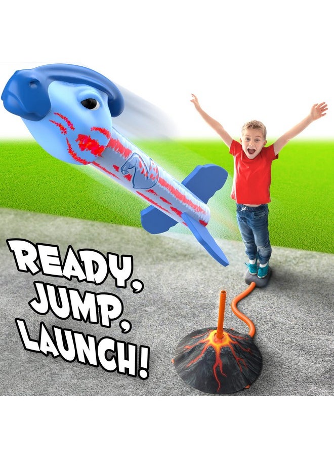 MindSprout - Dino Blasters Rocket Launcher For Kids Soars 100 Feet. Kids Outdoor Toys Birthday Gift For Boys & Girls Ages 36 Years Old Toddler Outside Toys 48 Dinosaur Toy Kids - Image 1