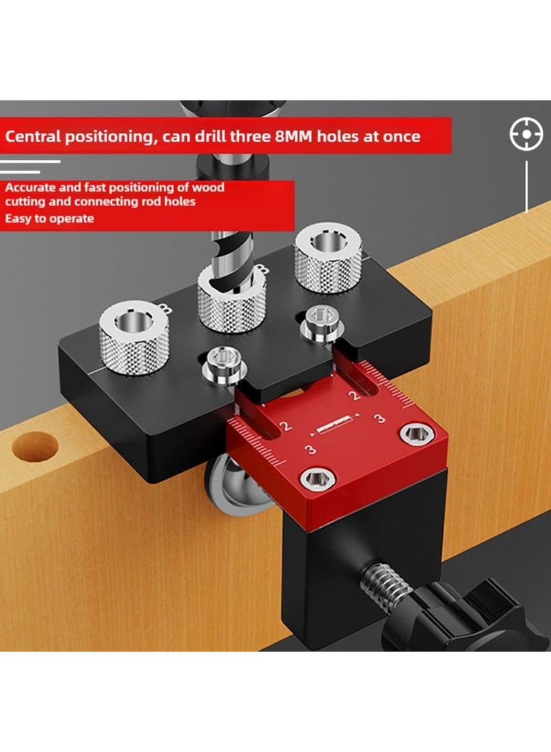 Excefore 3 in 1 Dowel Jig Drill Kit, Portable Carpentry Self Centering Doweling Jig Kit, Woodworking Punch Locator Tool Set, Precise Drilling Locator Puncher with 3 Sizes Drills, Suit for Woodworking - Image 5