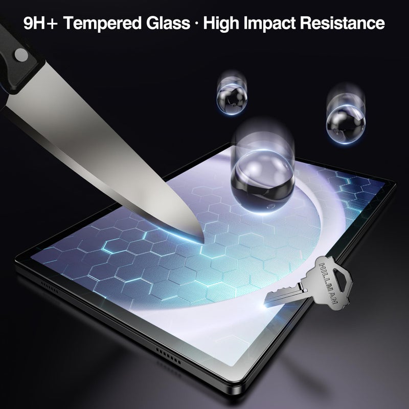 EZ-GLAZ-2 Pack Screen Protector for Samsung Galaxy Tab A11 Plus/ A9 Plus (11 inch), 9H+ Hardness Tempered Glass with Easy Application Tray, Scracth-Resistant, Support Apple Pencil, Case Compatible, HD Clear - Image 5
