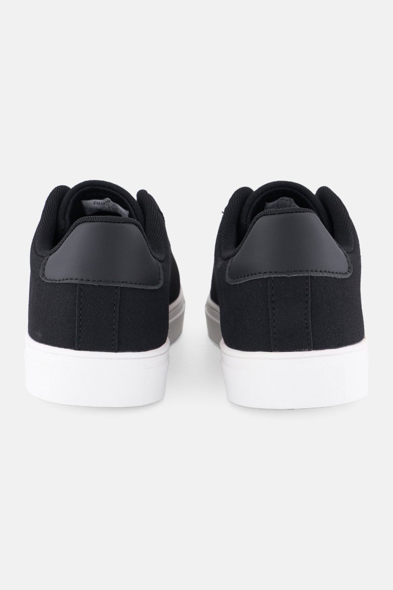 Algspar أحذية كاجوال رجالية مزودة بشعار العلامة التجارية، سوداء - Image 3