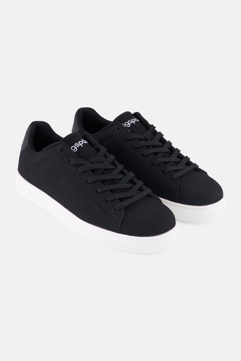Algspar أحذية كاجوال رجالية مزودة بشعار العلامة التجارية، سوداء - Image 1