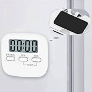 SCILLA SCILLA Digital Kitchen Timer Magnetic Countdown Count Up Pomodoro Timer with Loud Sound Big Digit Back Stand Hanging Hole for Cooking Clinic Sports and Other ActivitiesWhitecolor  - Image 4