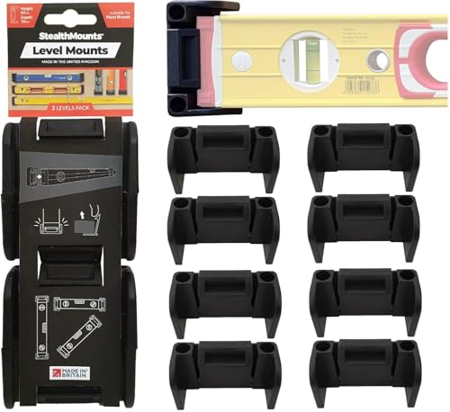 StealthMounts Universal Level Holder - 4 Pack | Locking Level Mounts | Fits All Brands | Made in the UK - Image 5