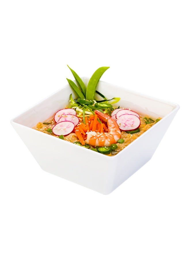 Restaurantware أوعية حساء عميقة سعة 45 أونصة، 10 أوعية تقديم مربعة قابلة للغسل في غسالة الصحون - مقاومة للكسر، أوعية سلطة من الميلامين الأبيض، لتقديم الأطباق الجانبية، والأطباق الرئيسية، والوجبات الخفيفة، للحفلات أو الفعاليات - Image 2