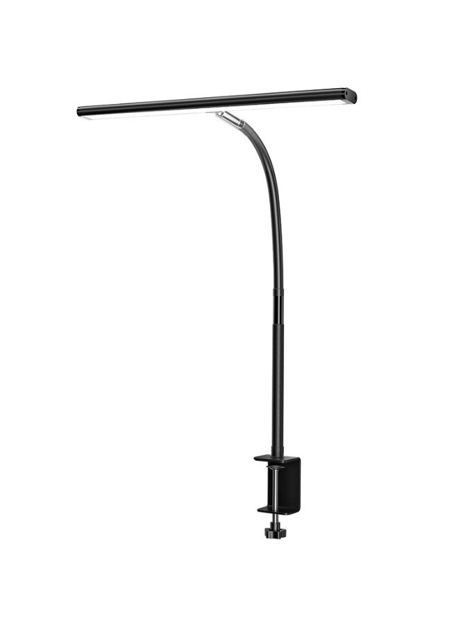 LED Desk Lamp for Office Home, Eye-Caring Desk Light with Stepless Dimming Adjustable Flexible Gooseneck, 10W USB Adapter Desk Lamp with Clamp for Reading, Study, Workbench (Black) - Image 5