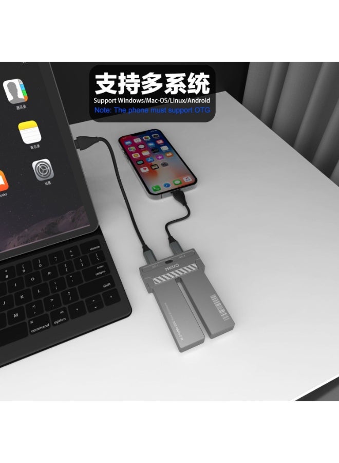 HY234 Dual M.2 NVMe & SATA SSD Enclosure, 10Gbps High-Speed Dual-Bay External Hard Drive Case, Supports 2230/2242/2260/2280 up to 4TB with Accessories Kit - Image 3