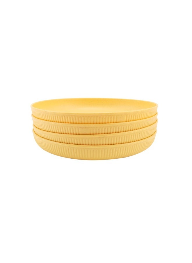 Direct Sale Of Thickened Wheat Straw Dinner Plates For Home Use, Nordic Style 22cm Fruit Plate, Salad Plate, Pp Plate