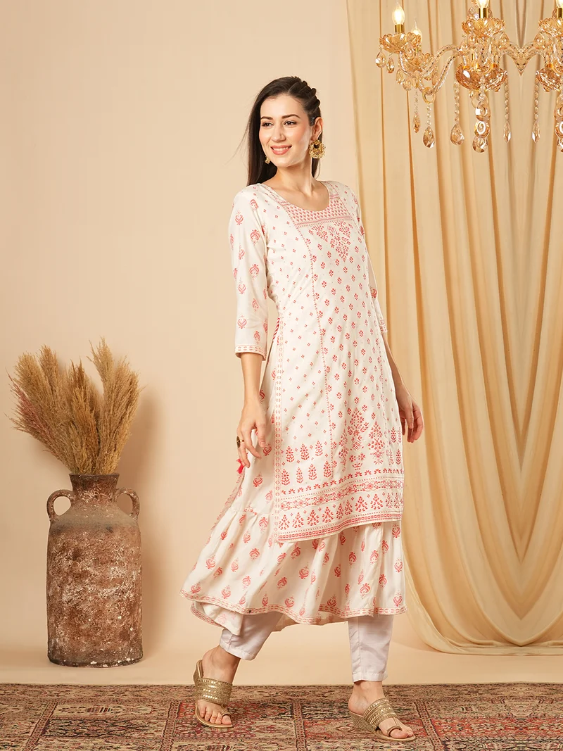 globus Women Ethnic Motifs Printed Indie Prints Kurta