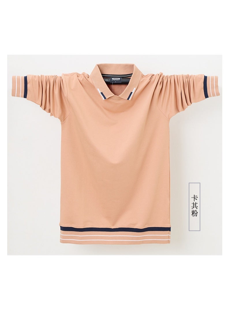 Men's Autumn Long-Sleeved Polo Shirt Men's Plus Size Loose Casual Polo Shirts Cotton Business Long Sleeve Casual Shirt - Image 1