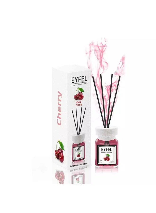 EYFEL Cherry Reed Diffuser 120ML – Long-Lasting Fragrance with Elegant Reed Sticks for Home, Office, Bathroom & Showroom - Image 1