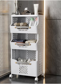 NKX 3 Layers Foldable Plastic Floor Mounted Storage Organizer  - Image 1