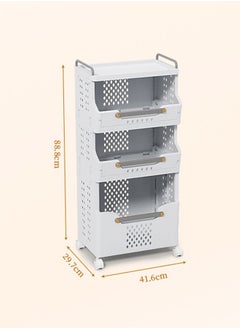 NKX 3 Layers Foldable Plastic Floor Mounted Storage Organizer  - Image 2