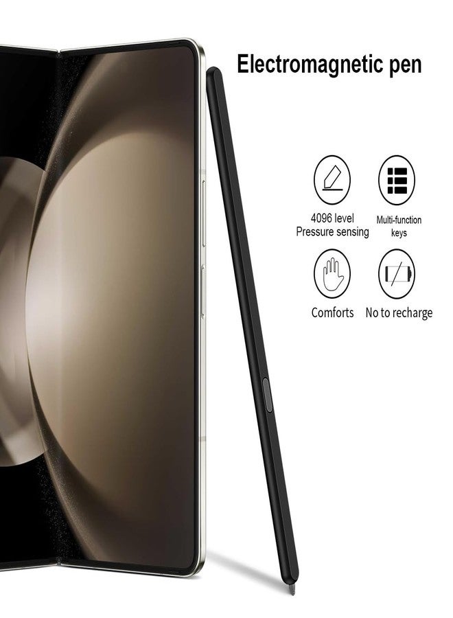SHIEID قلم SHIEID Galaxy Z Fold 6 Fold Edition، قلم استبدال نحيف بتقنية مضادة لللمس الخاطئ، متوافق مع Samsung Galaxy Z Fold 6/Z Fold 5/Fold 4/Fold 3 + نصائح/رؤوس، أسود - Image 3