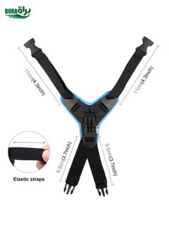 BURAQ PULUZ Motorcycle Helmet Chin Strap Mount for GoPro, DJI Osmo Action and Other Action Cameras(Blue)  - Image 3